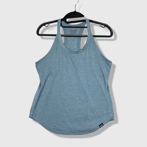 Patagonia Capilene Cool Trail Tank Top Womens Size S Blue Heathered Activewear